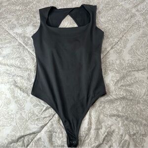 Hollister Dark grey square neck bodysuit